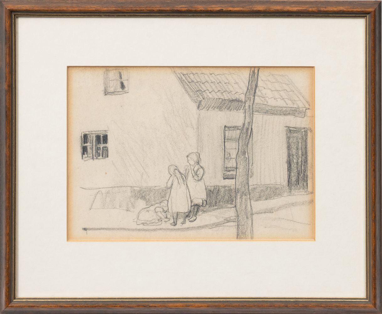 Spielende Kinder an einer Hausecke - Bild 2