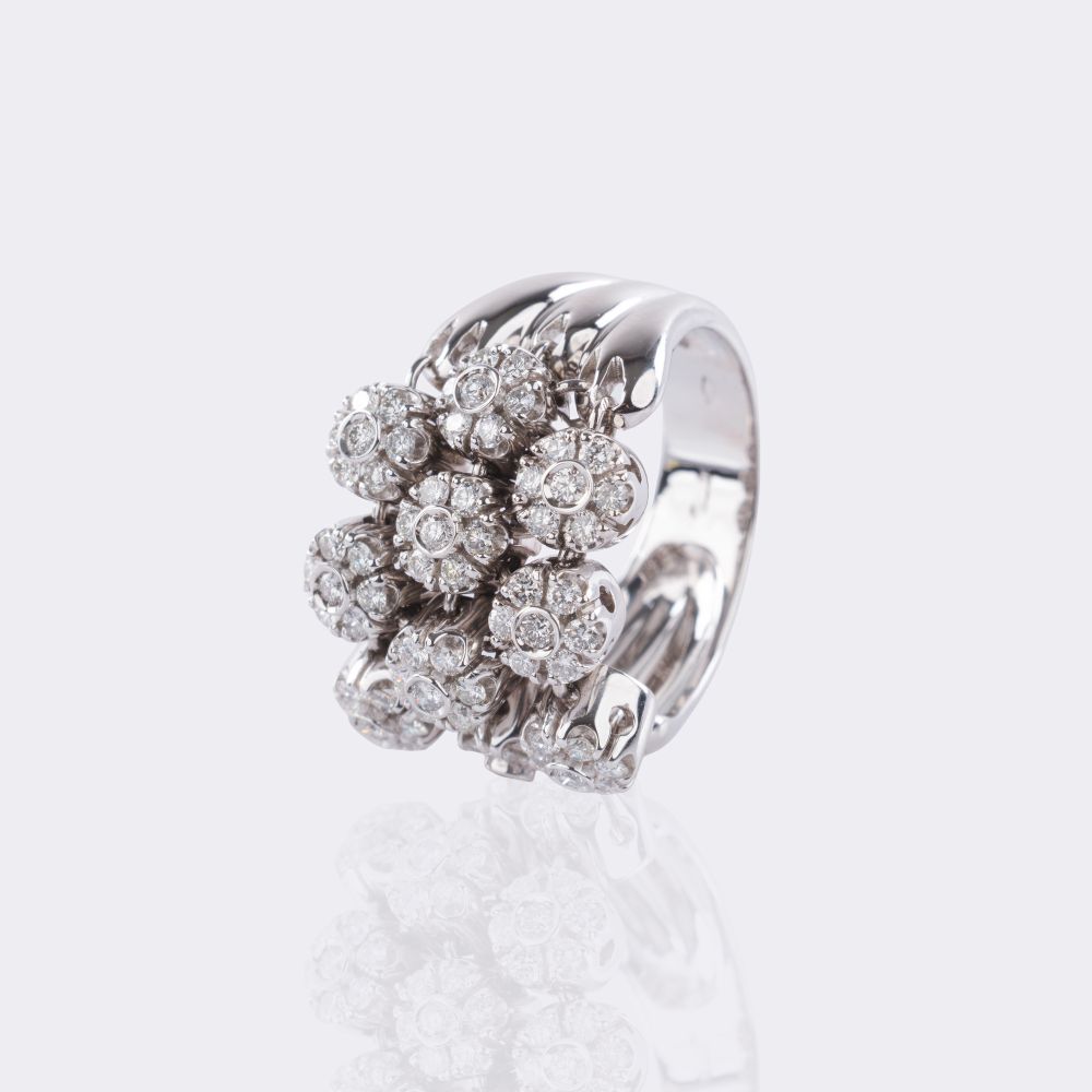 Brillant Ring mit Blüten - Bild 3