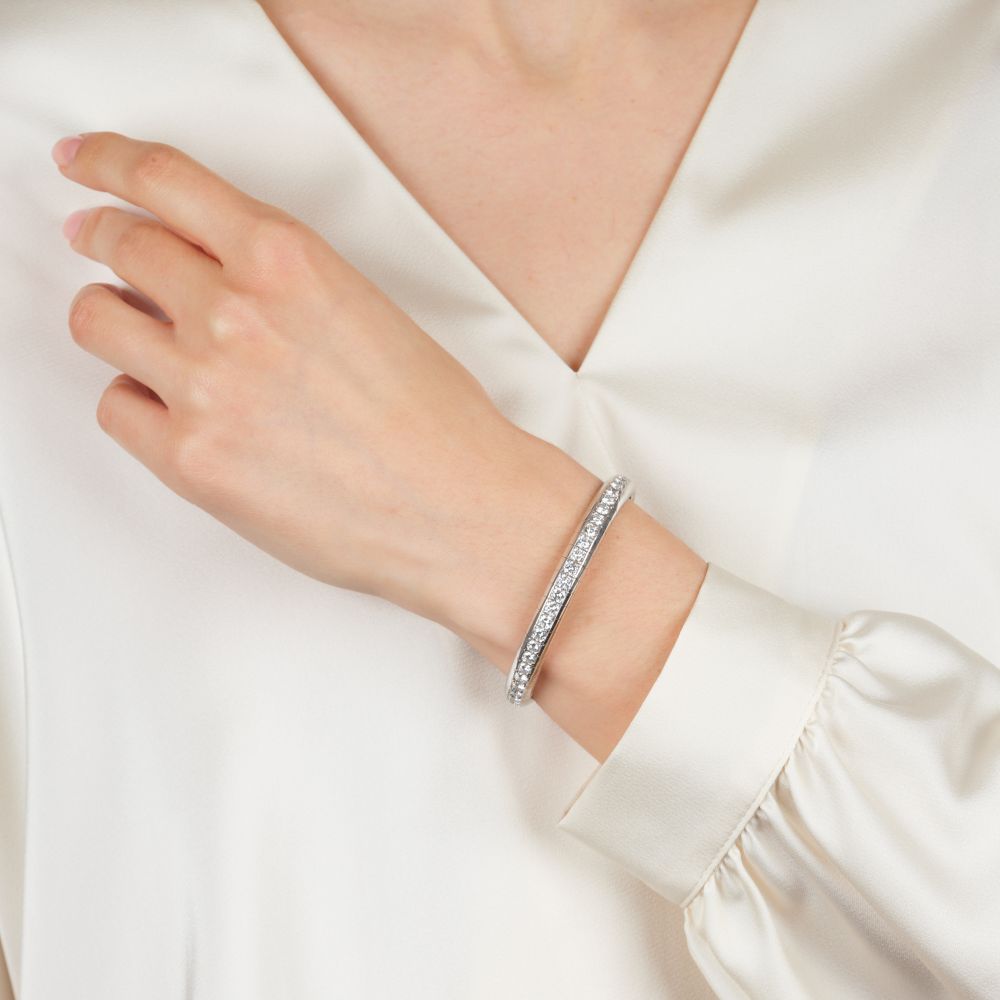 Diamond Bangle Bracelet - image 4