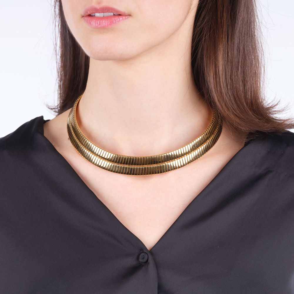 Double row necklace 'Tubogas' - image 5