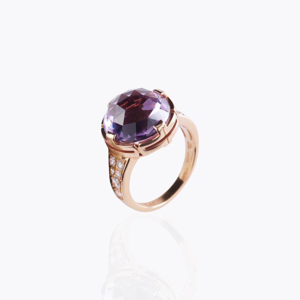 Amethyst Brillant Ring 'Parentesi' - Bild 5