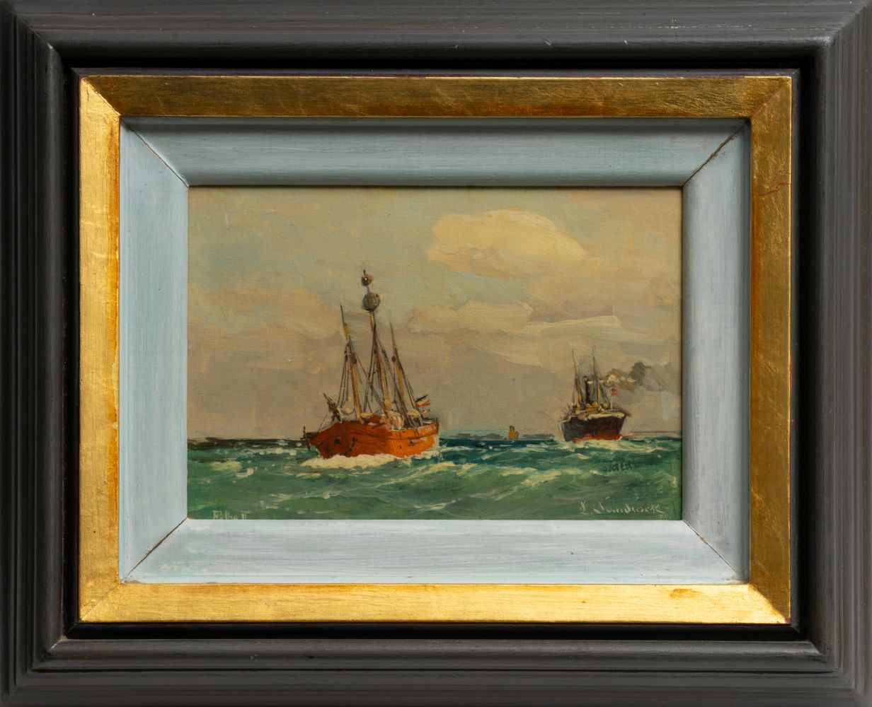 Feuerschiff Elbe II und Dampfer - Bild 2