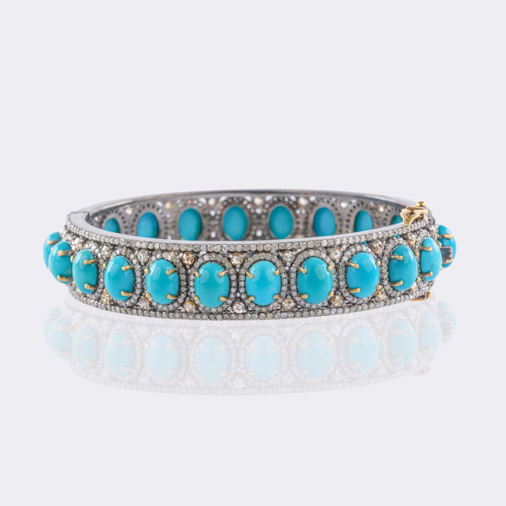 Türkis Diamant Armreif