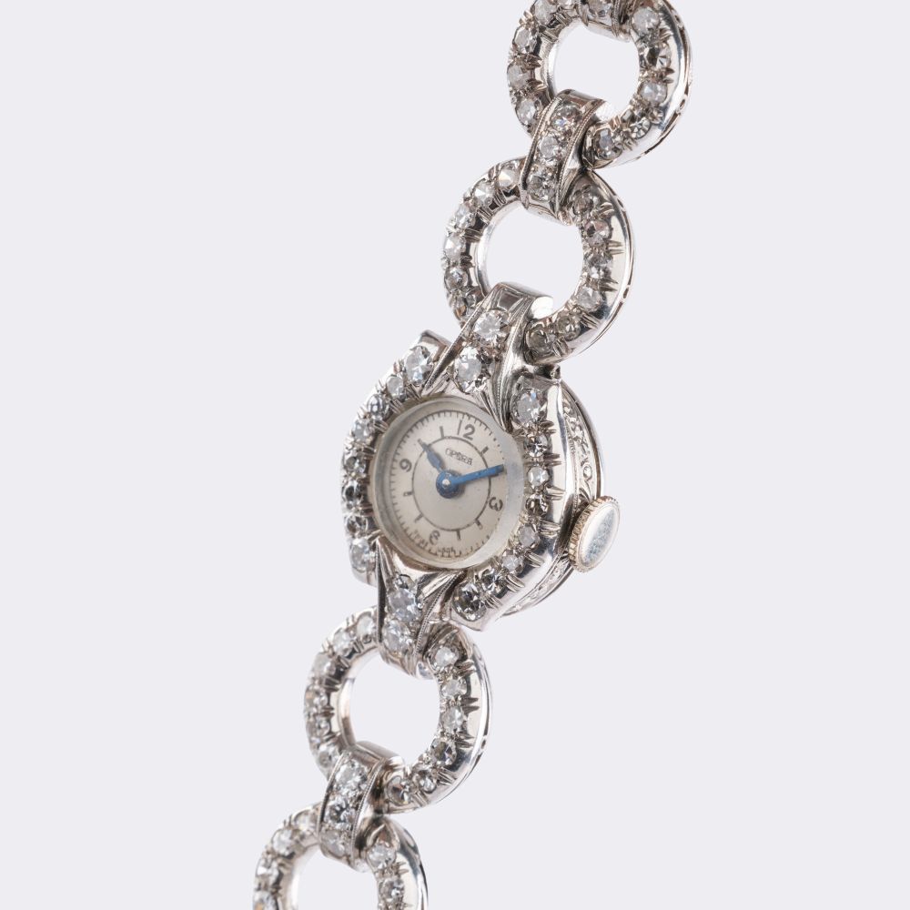 Art Déco Damen-Armbanduhr mit Diamanen - Bild 2