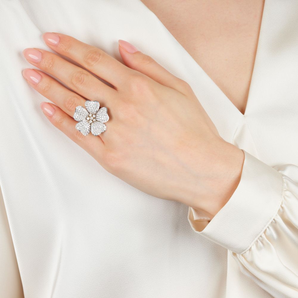 Brillant Cocktailring 'Camélia' - Bild 4