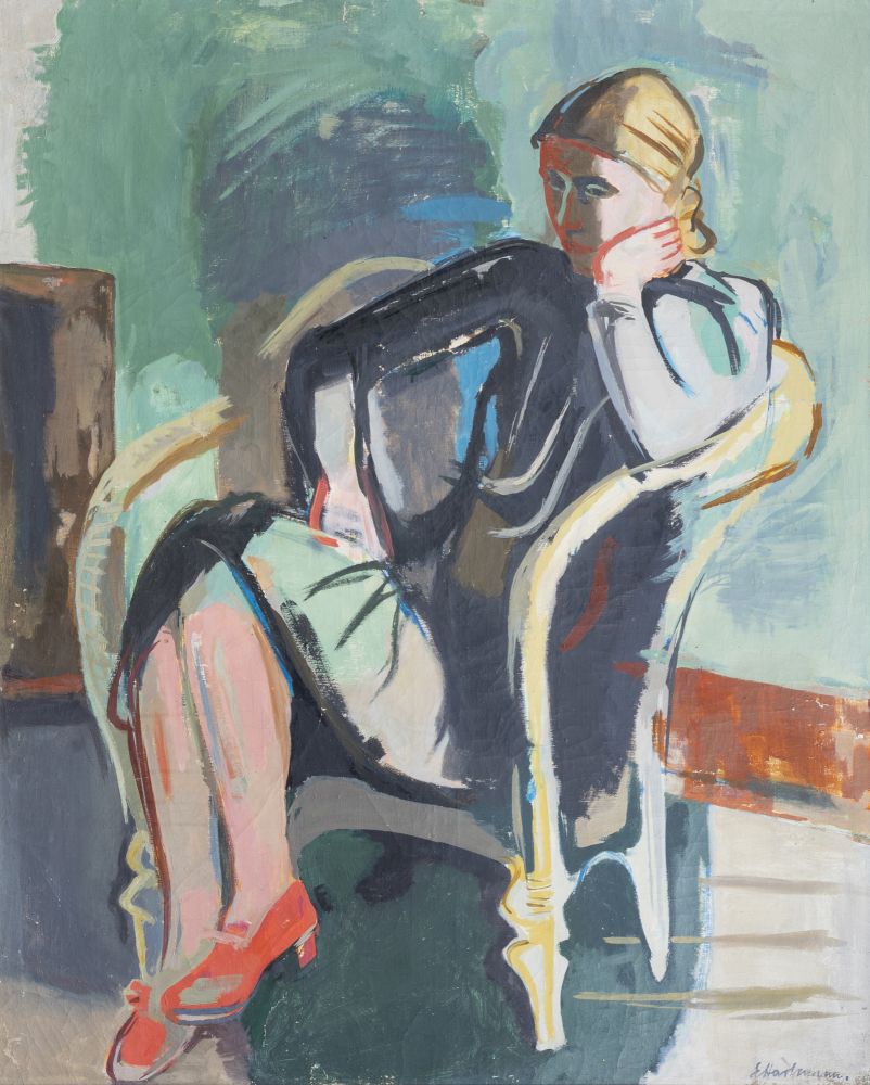 Frau im Sessel - Hildegard Eggers-Kestner