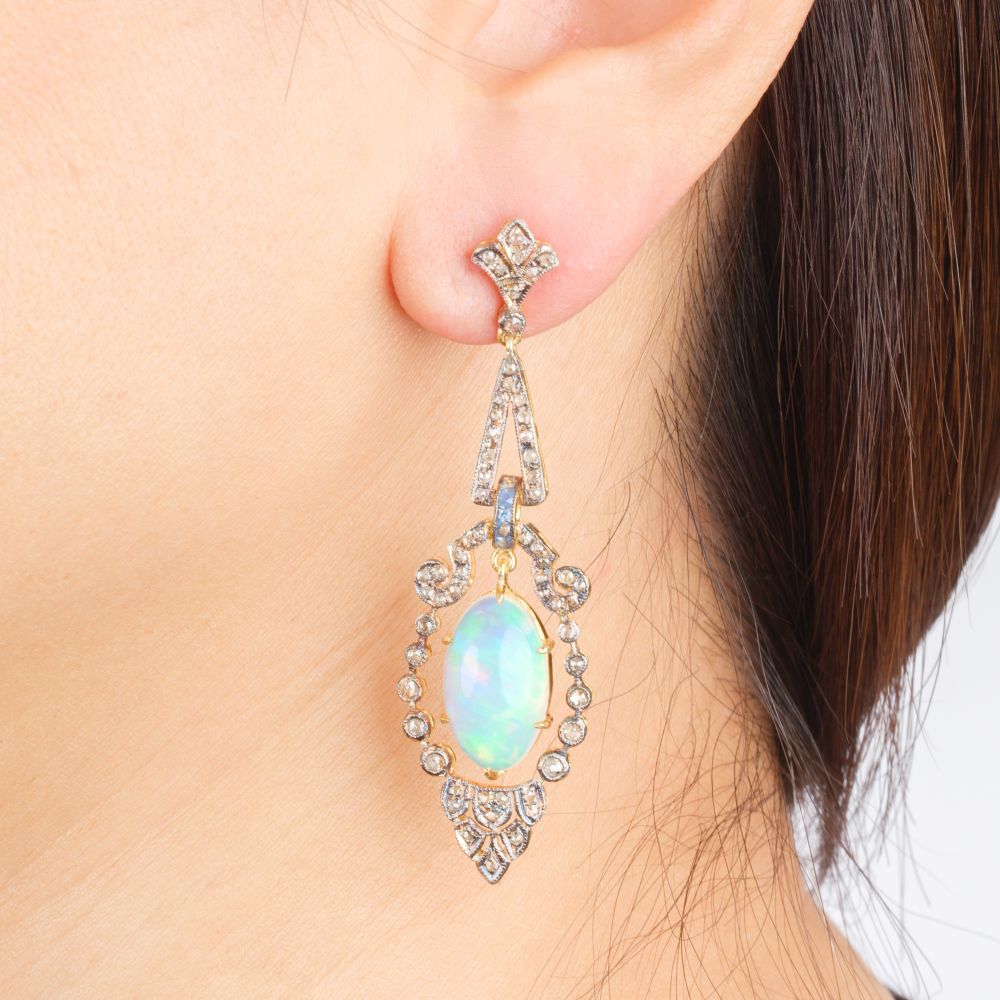 Paar Opal Diamant Ohrhänger - Bild 2