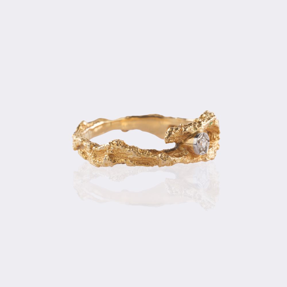 Lapponia Goldring mit kleinem Solitär - Bild 2