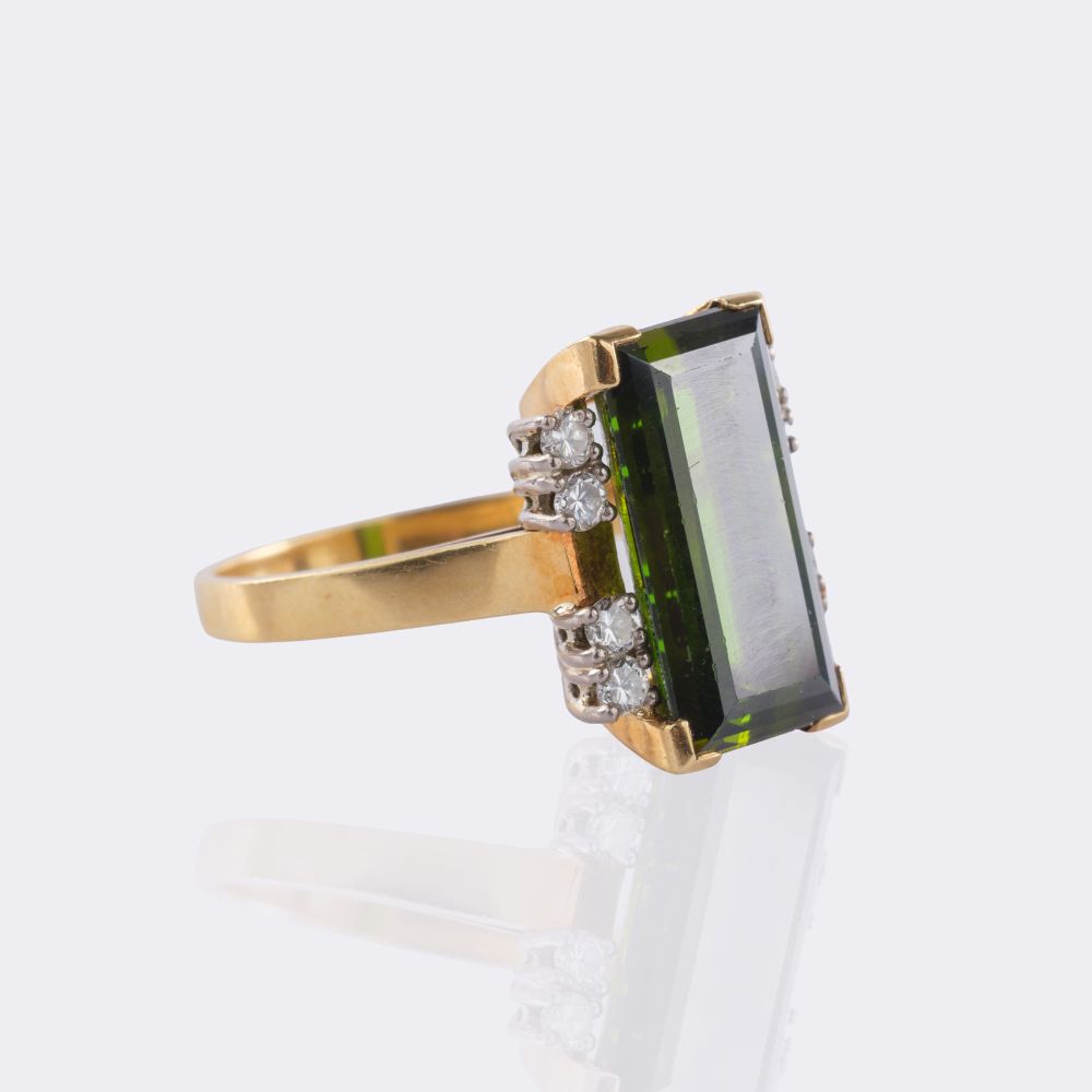 Vintage Turmalin Brillant Ring - Bild 2