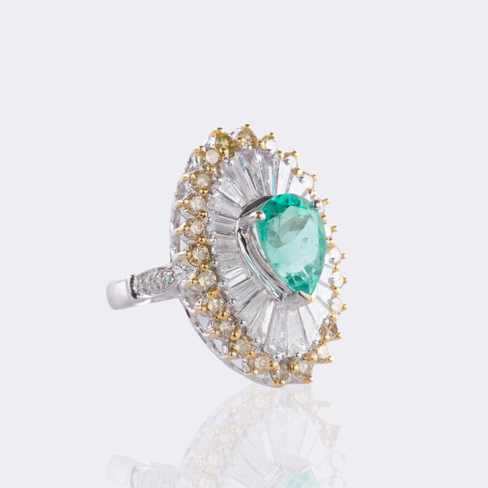 Smaragd Diamant Cocktailring - Bild 2