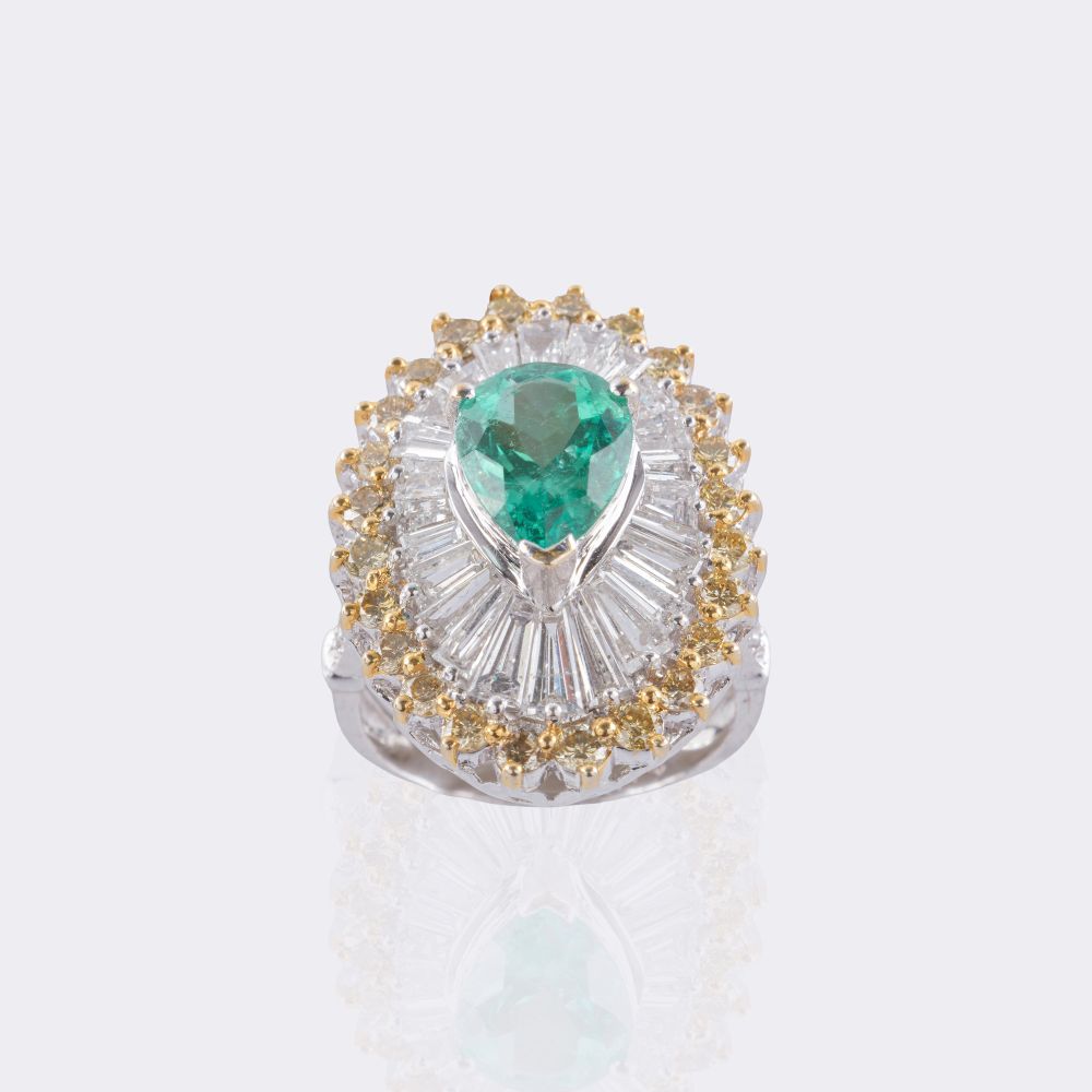 Smaragd Diamant Cocktailring - Bild 3
