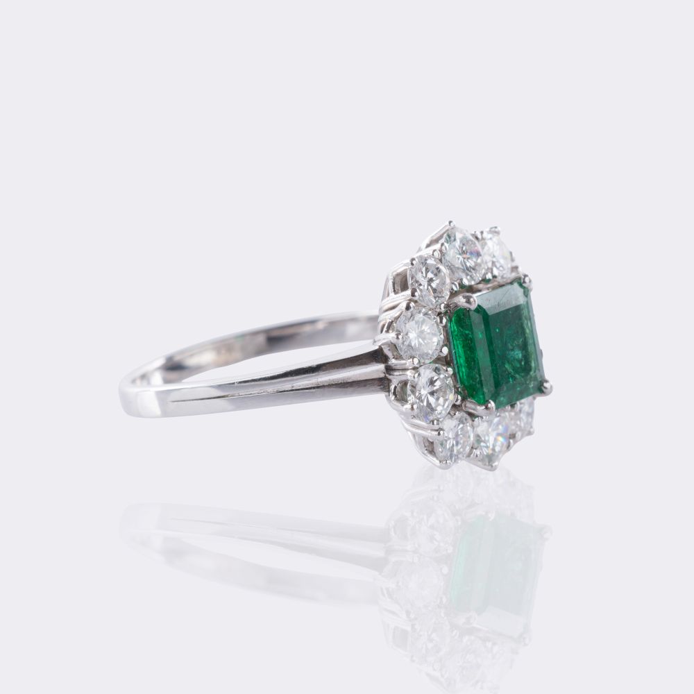 Feiner Smaragd Brillant Ring - Bild 2