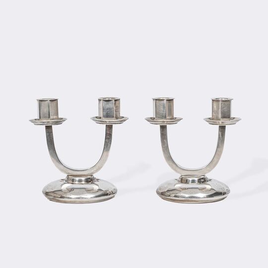 Paar Art-déco Kerzenleuchter