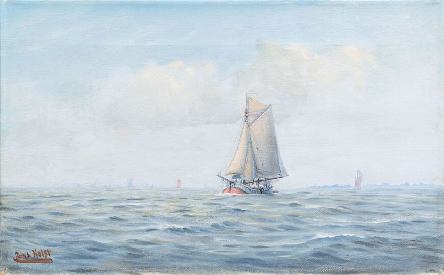 Tjalk auf der Unterelbe