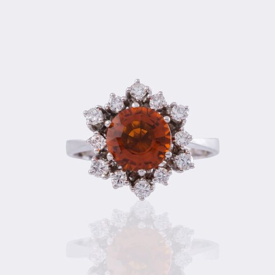 Granat Brillant Ring