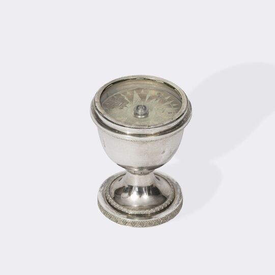 Reise-Silberkompass in Etui