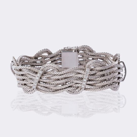 Vintage Goldarmband mit Brillant-Besatz