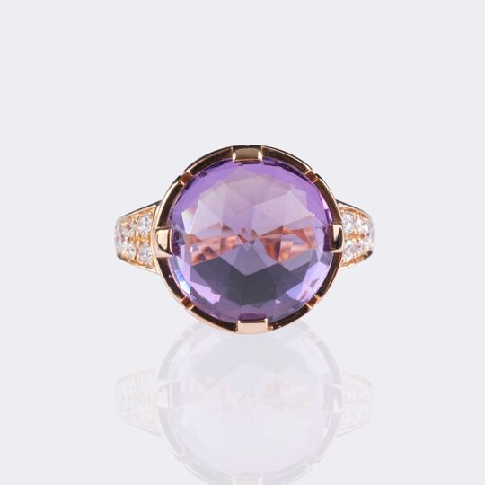 Amethyst Brillant Ring 'Parentesi'