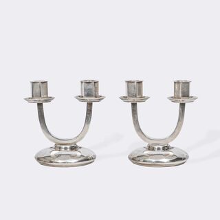 Paar Art-déco Kerzenleuchter