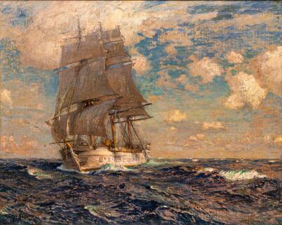 Dreimaster in voller Fahrt