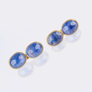 Paar Saphir Manschettenknöpfe