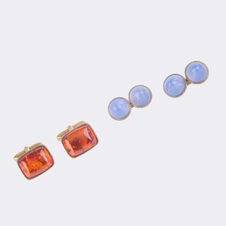 Zwei Paar Manschettenknöpfe