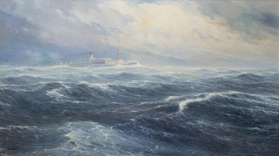 Ein Passagierschiff der Hamburg-Süd auf hoher See