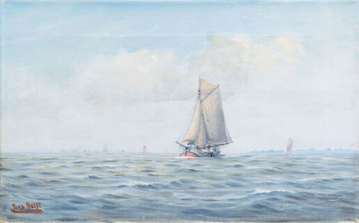 Tjalk auf der Unterelbe