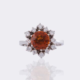 Granat Brillant Ring