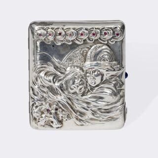 Russisches Jugendstil-Zigarettenetui