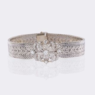 Vintage Weißgold Armband mit Diamanten