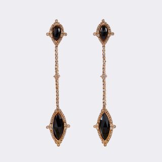 Paar Brillant Smoky Quarz Ohrhänger