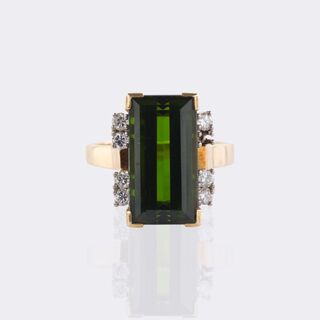Vintage Turmalin Brillant Ring