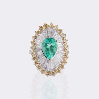 Smaragd Diamant Cocktailring