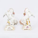 Paar großer Tafelaufsätze 'Rossebändiger' - Bild 2