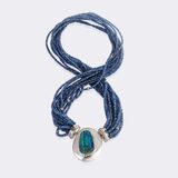 Mehrreihiges Saphir Collier mit Brillant Boulderopal Steckschließe - Bild 2