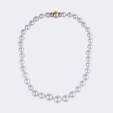Südseeperlen-Collier mit Brillantschließe