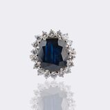 Saphir Brillant Cocktailring - Bild 1