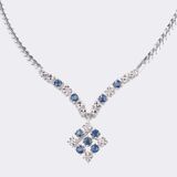 Vintage Saphir Diamant Collier - Bild 1