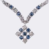 Vintage Saphir Diamant Collier - Bild 2