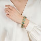 Vintage Türkis Saphir Armband mit Diamant-Besatz - Bild 4