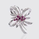 Vintage Rubin Brillant Brosche