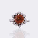 Granat Brillant Ring - Bild 1