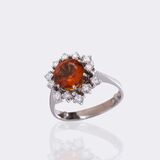 Granat Brillant Ring - Bild 3