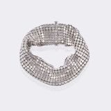 Ikonisches Weißgold-Set 'Pharao' mit Collier, Armband, Brosche und Ring - Bild 3