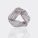 Ikonisches Weißgold-Set 'Pharao' mit Collier, Armband, Brosche und Ring - Bild 4