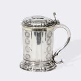 Seltener schlesischer Münzdeckelhumpen mit Dreibrüder-Talern - Bild 1