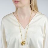 Künstlerisches Gold Collier mit Anhänger 'Madonna de Port Lligat' - Bild 5