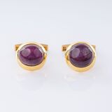 Paar Stern-Rubin Manschettenknöpfe - Bild 2