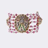 Außergewöhnliches Armband 'Skarabäus' mit Diamant- und Farbedelstein-Besatz - Bild 1